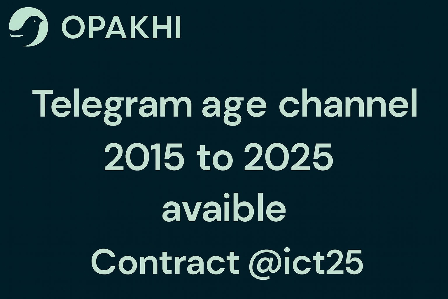 Telegram Age Channel Sell 2015 to 2026